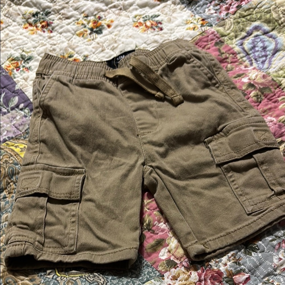 Tan Cargo Bottoms with Relaxed Fit and Belt Loops